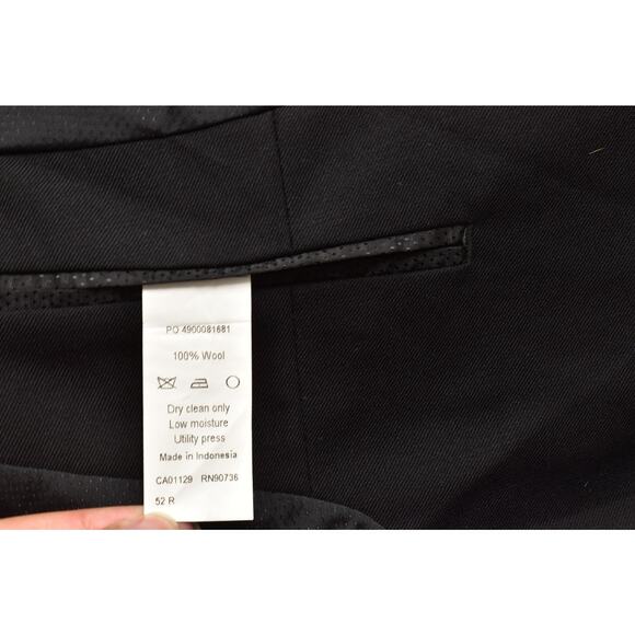 NEW Michael Kors Men's Black 100% Wool Blazer Regular Size 52R 2-Button - Picture 6 of 8